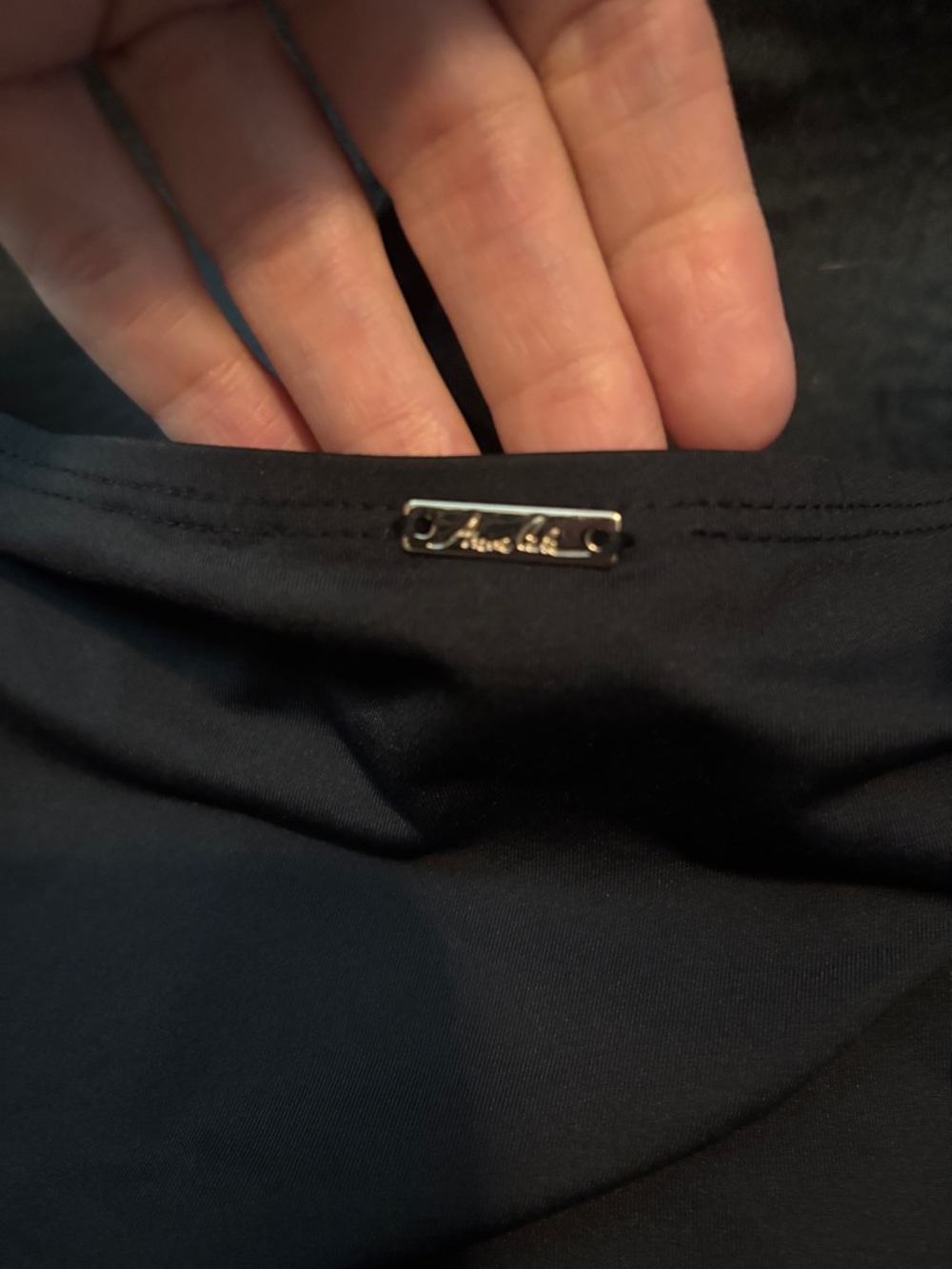 Anne Cole Black Strapless Swim Top with Built-In Support - Picture 3 of 3